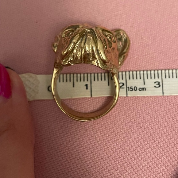 **Frenchie Lovers!** Gold brass French Bulldog ring - Picture 12 of 12